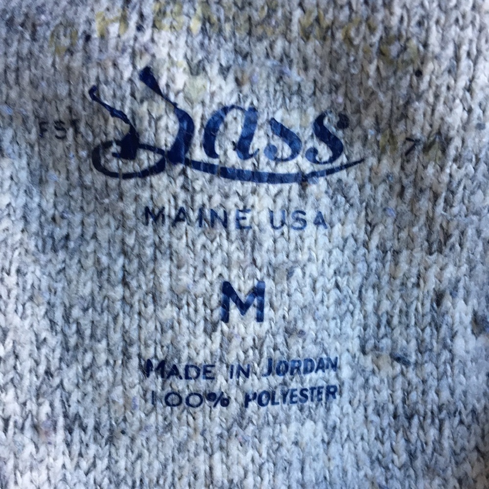 Bass Maine Oatmeal zipper sweatshirt medium GUC - Picture 5 of 10